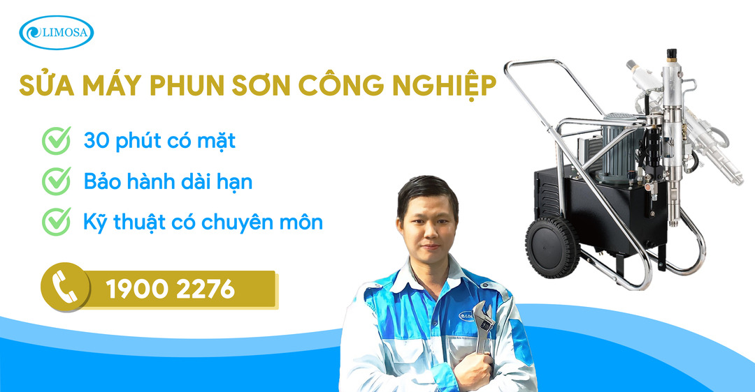 sửa máy phun sơn công nghiệp limosa