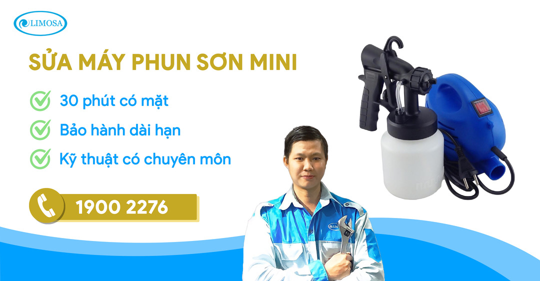 sửa máy phun sơn mini limosa