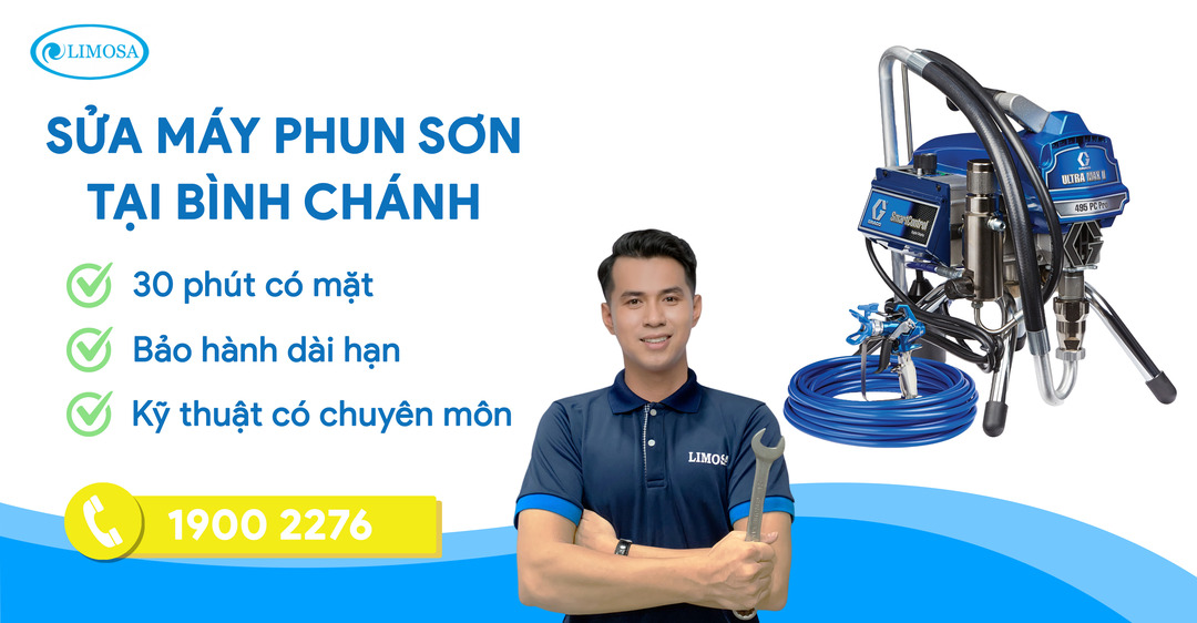 Sửa Máy Phun Sơn Tại Bình Chánh Limosa