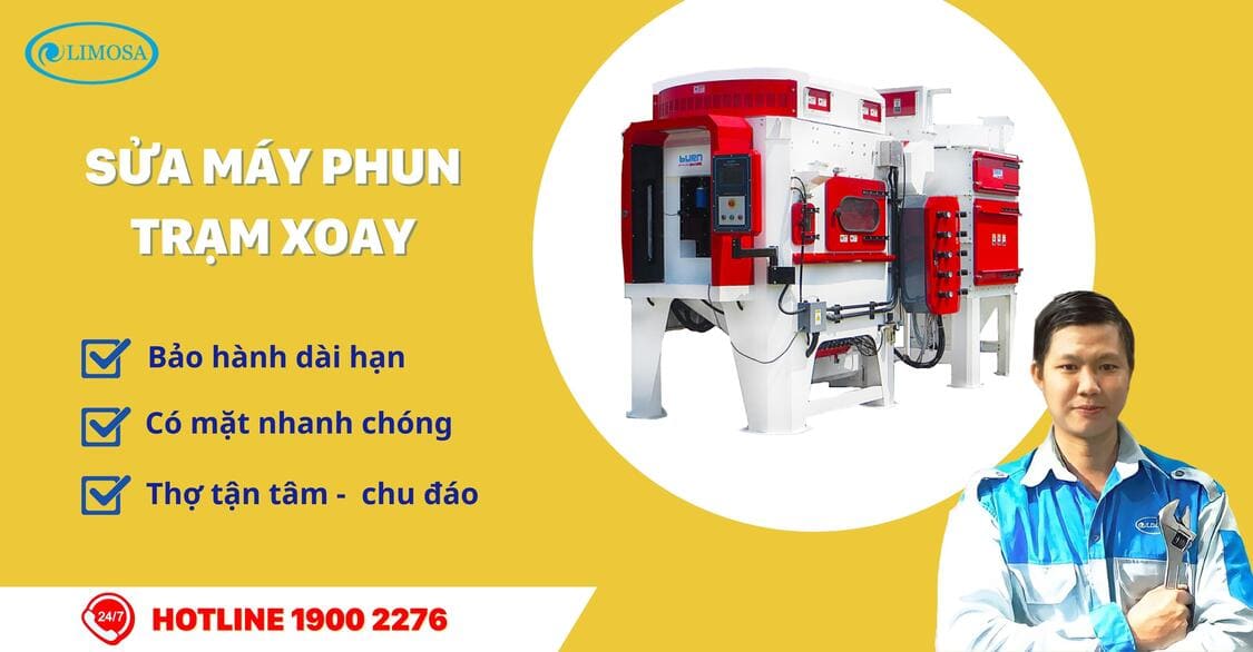 sửa máy phun trạm xoay
