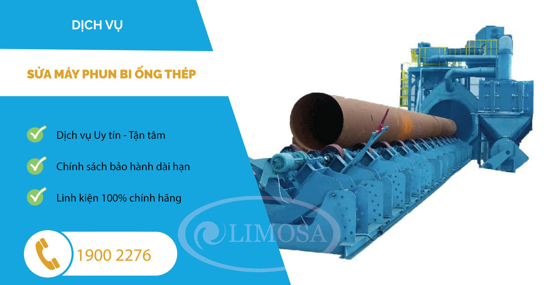 Sửa Máy Phun Bi ống Thép Limosa
