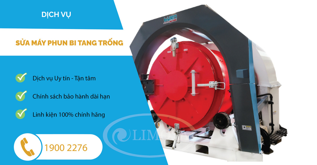Sửa Máy Phun Bi Tang Trống Limosa