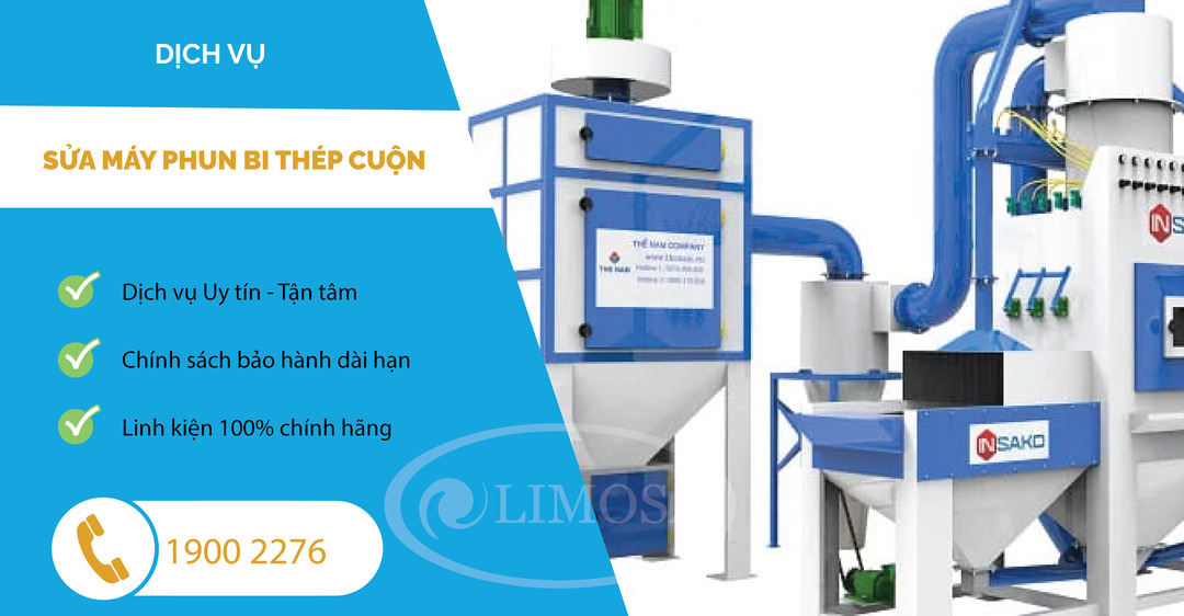 Sửa Máy Phun Bi Thép Cuộn Limosa