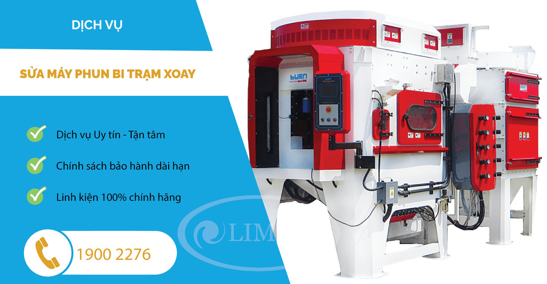 Sửa Máy Phun Bi Trạm Xoay Limosa