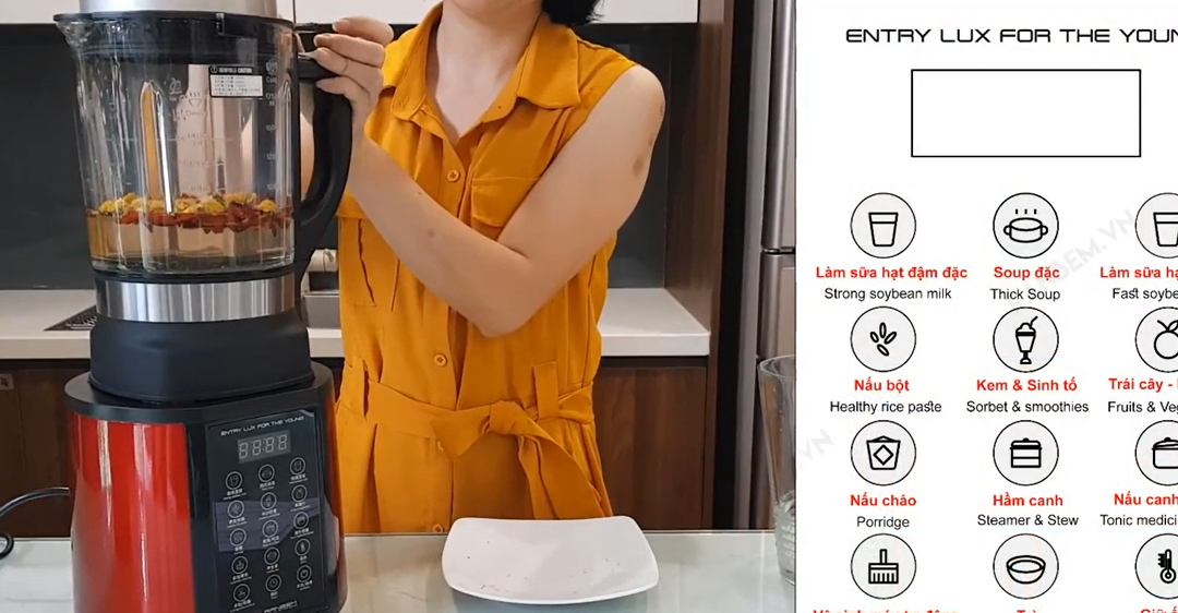 máy làm sữa hạt ranbem bị trào