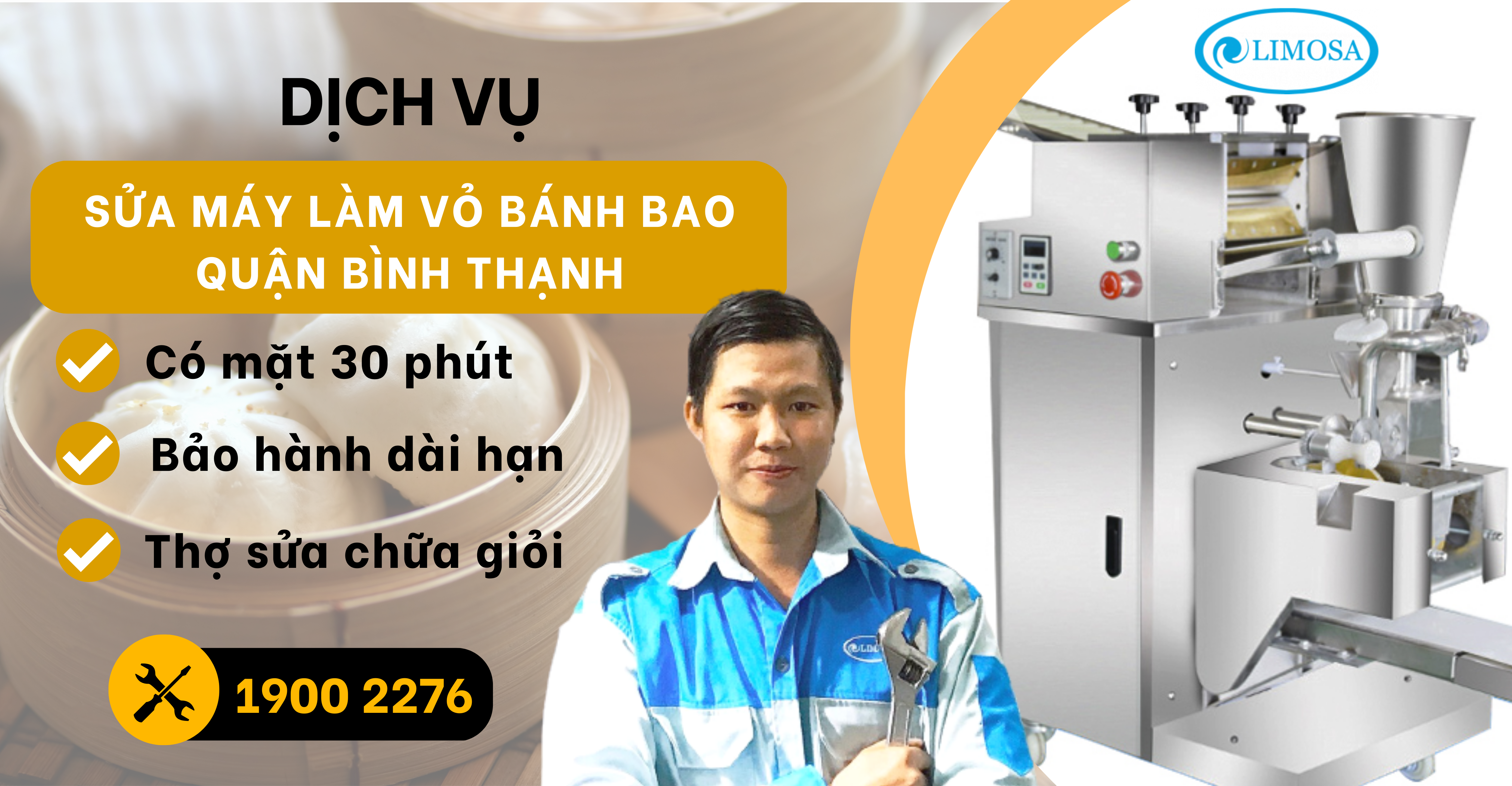 Sửa Máy Làm Vỏ Bánh Bao Quận Bình Thạnh