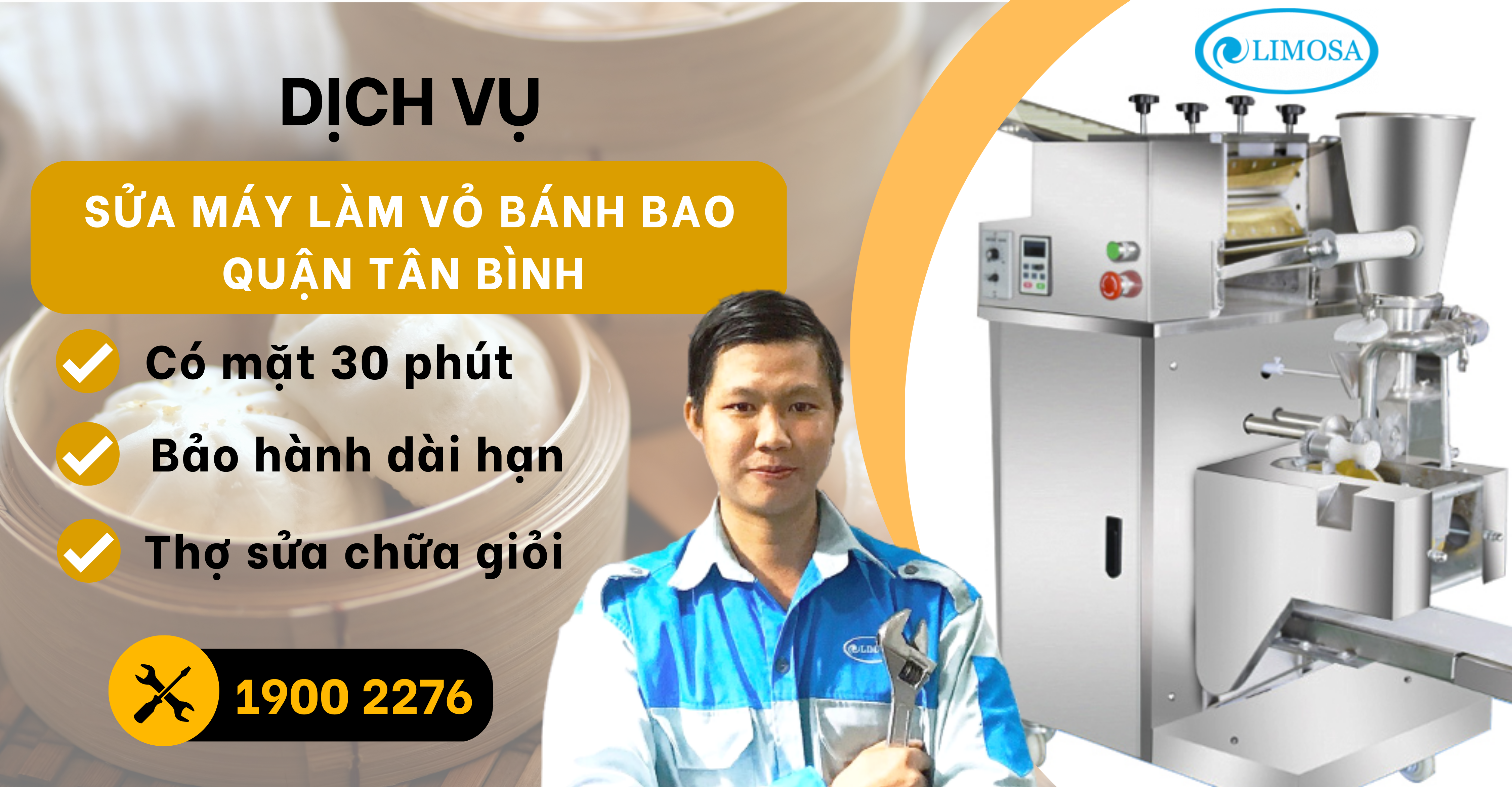 Sửa Máy Làm Vỏ Bánh Bao Quận Tân Bình