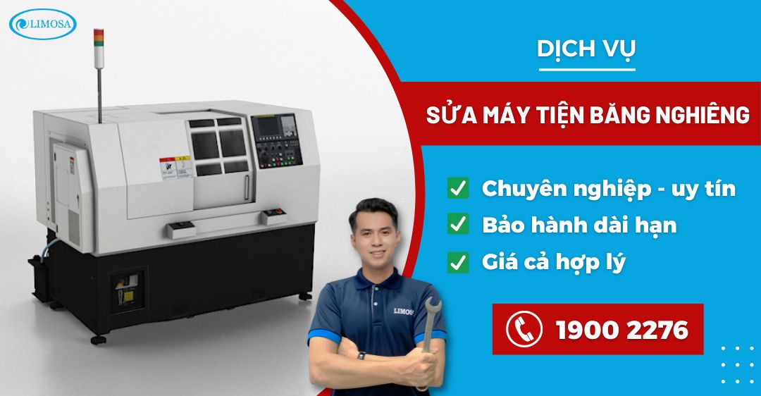 Sửa Máy Tiện Băng Nghiêng Limosa