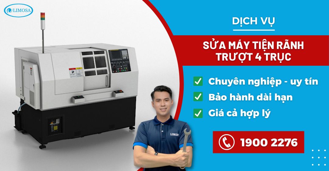Sửa Máy Tiện Trượt 4 Trục Limosa
