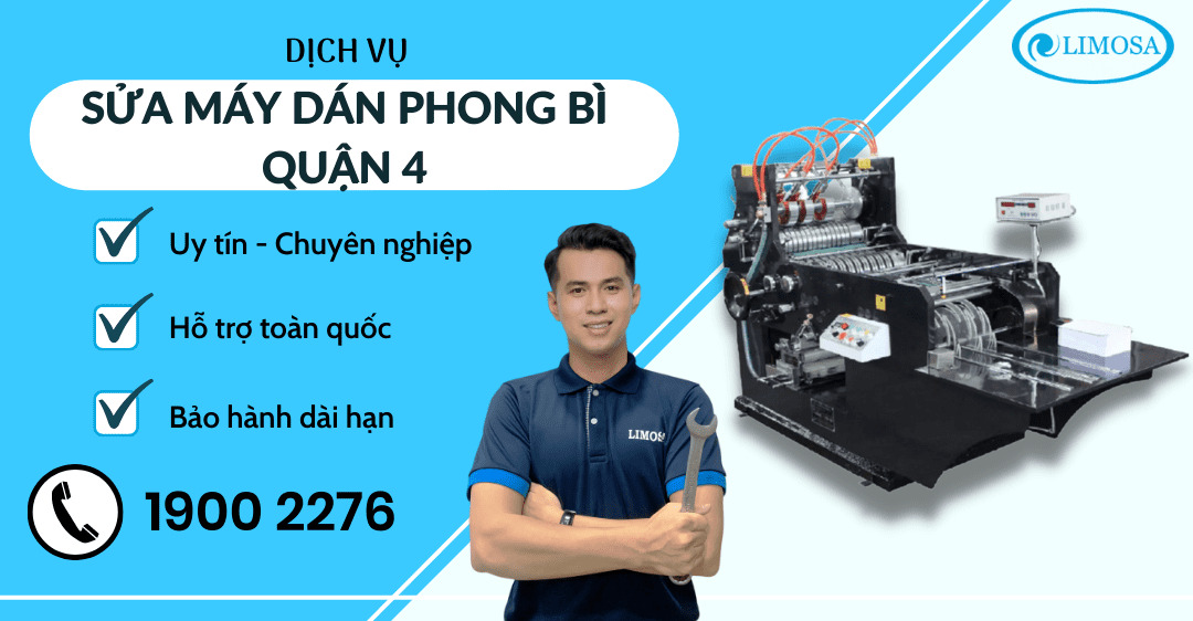 Sửa máy dán phong bì quận 4 Limosa