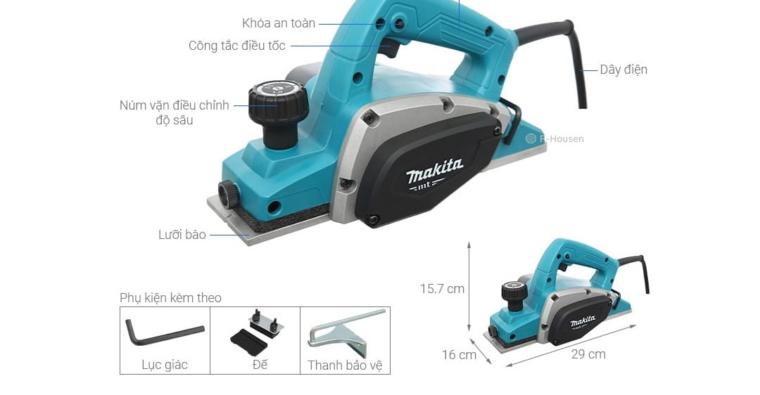 Máy Bào Gỗ Có Tiếng ù điện Do Phần Dây Curoa