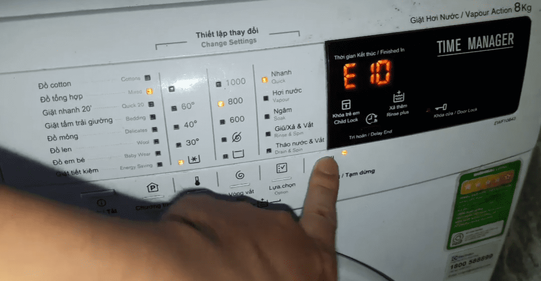 Nguyên Nhân Và Cách Khắc Phục Máy Giặt Electrolux 8kg Bị Lỗi E10