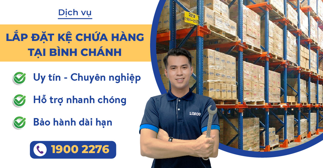 Lắp đặt kệ chứa hàng tại bình chánh Limosa