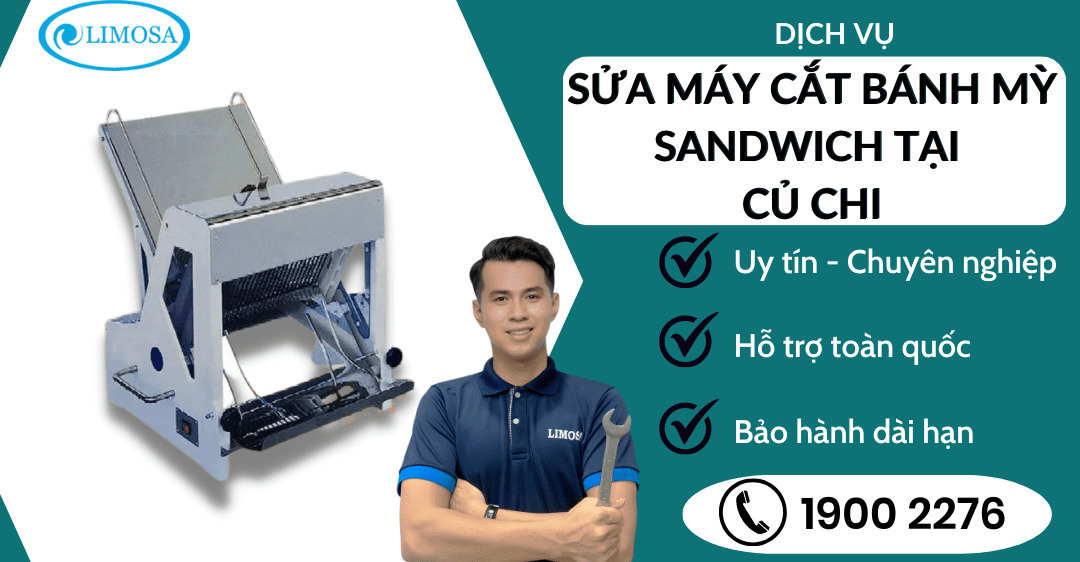 Sửa máy cắt bánh mỳ sandwich tại củ chi Limosa