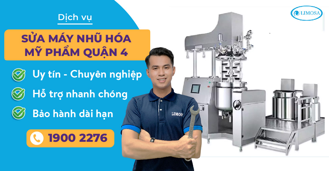 Sửa máy nhũ hóa mỹ phẩm quận 4 Limosa
