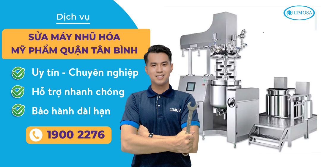 Sửa máy nhũ hóa mỹ phẩm quận tân bình Limosa