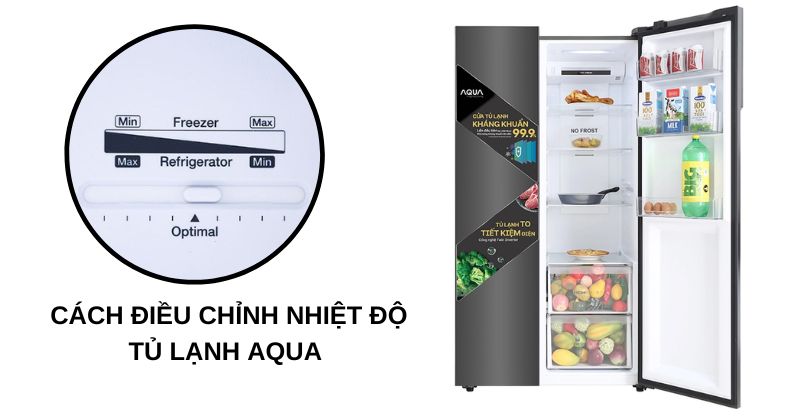cách chỉnh nhiệt độ tủ lạnh aqua