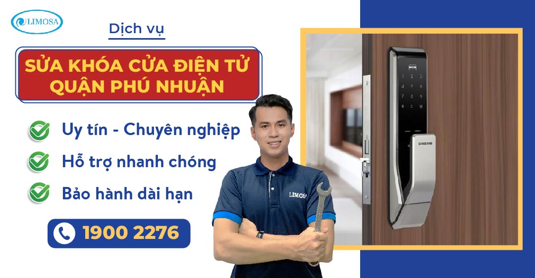 sửa khóa cửa điện tử quận phú nhuận Limosa
