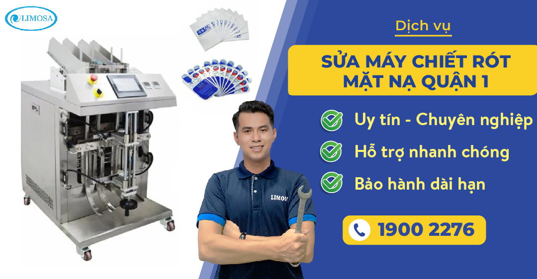 sửa máy chiết rót mặt nạ quận 1 Limosa