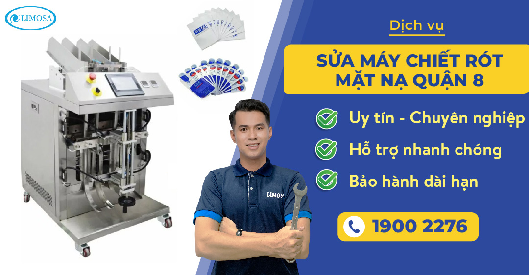 sửa máy chiết rót mặt nạ quận 8 Limosa