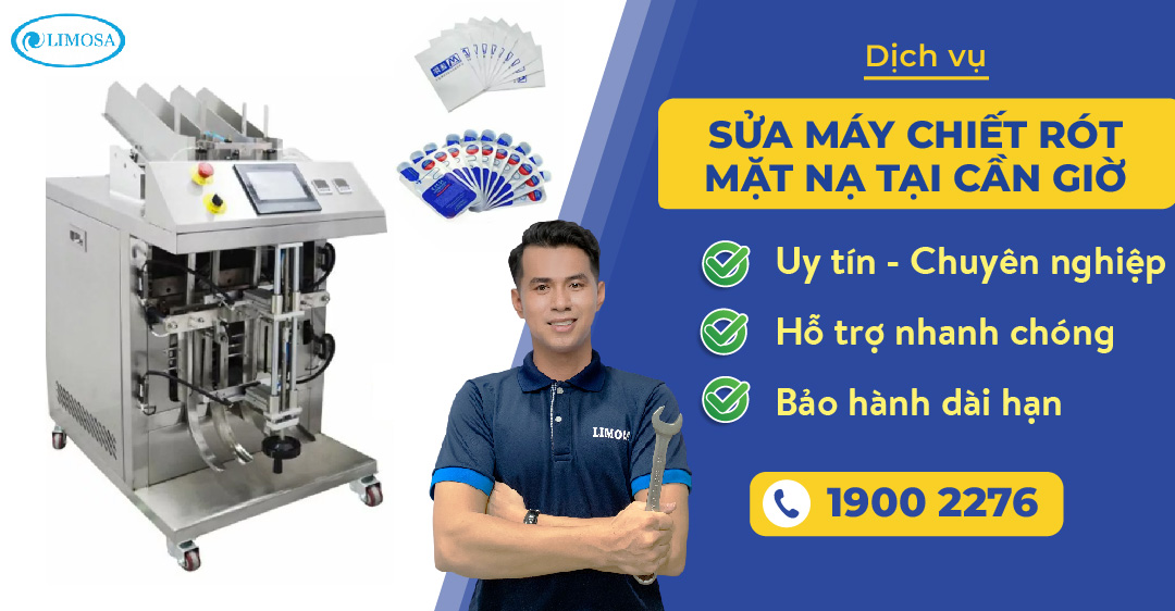 sửa máy chiết rót mặt nạ tại cần giờ Limosa