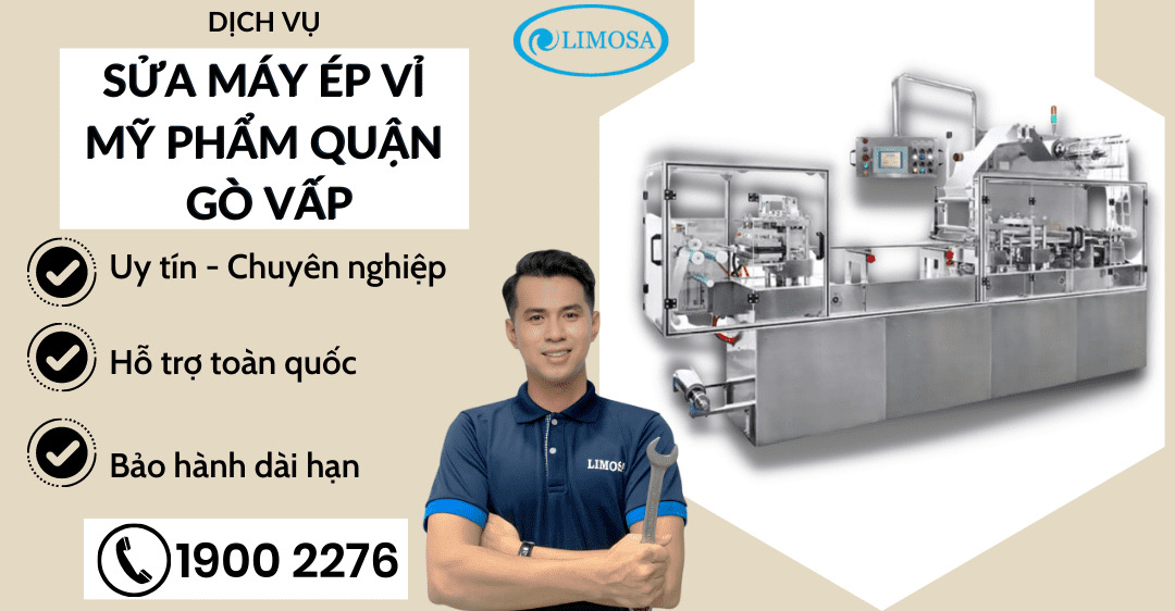 Sửa máy ép vỉ mỹ phẩm quận gò vấp limosa