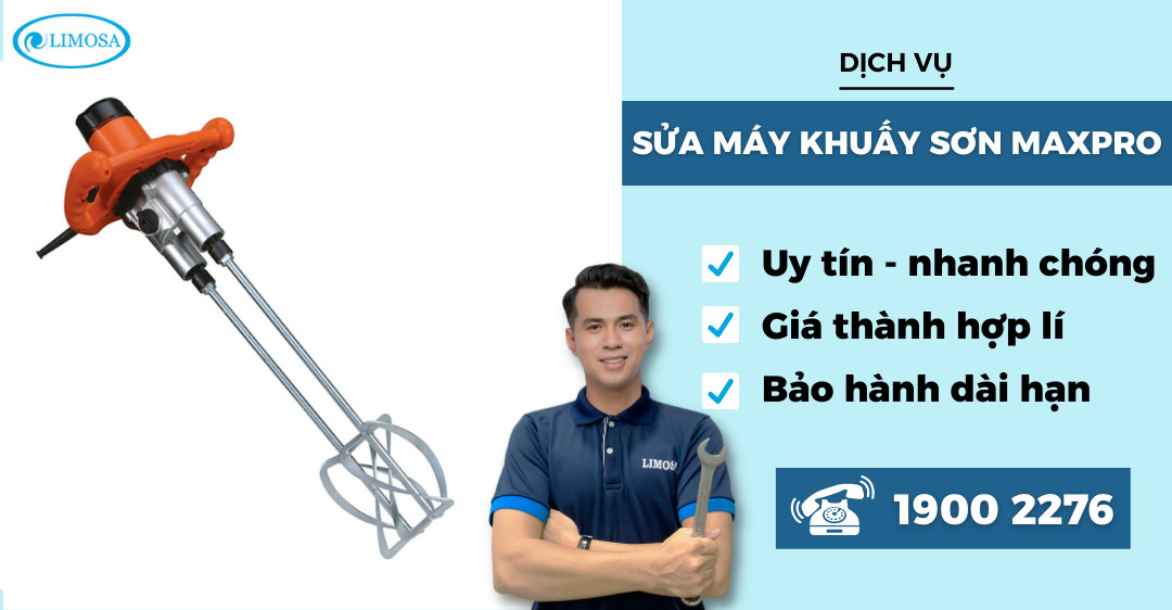 sửa máy khuấy sơn Maxpro Limosa