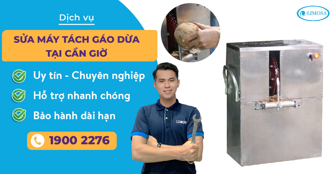 sửa máy tách gáo dừa tại cần giờ Limosa