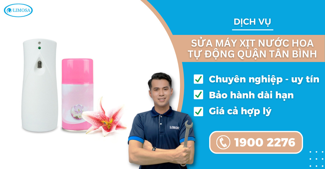 sửa máy xịt nước hoa tự động quận Tân Bình Limosa