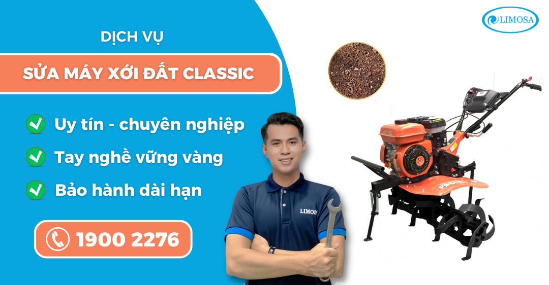 sửa máy xới đất Classic Limosa