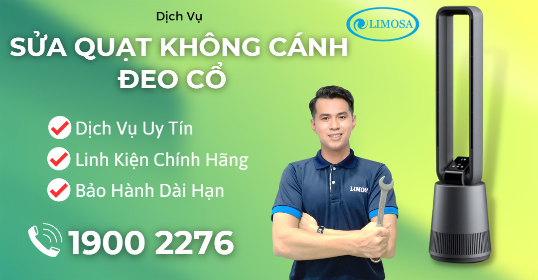 Sửa Quạt Không Cánh Đeo Cổ Limosa