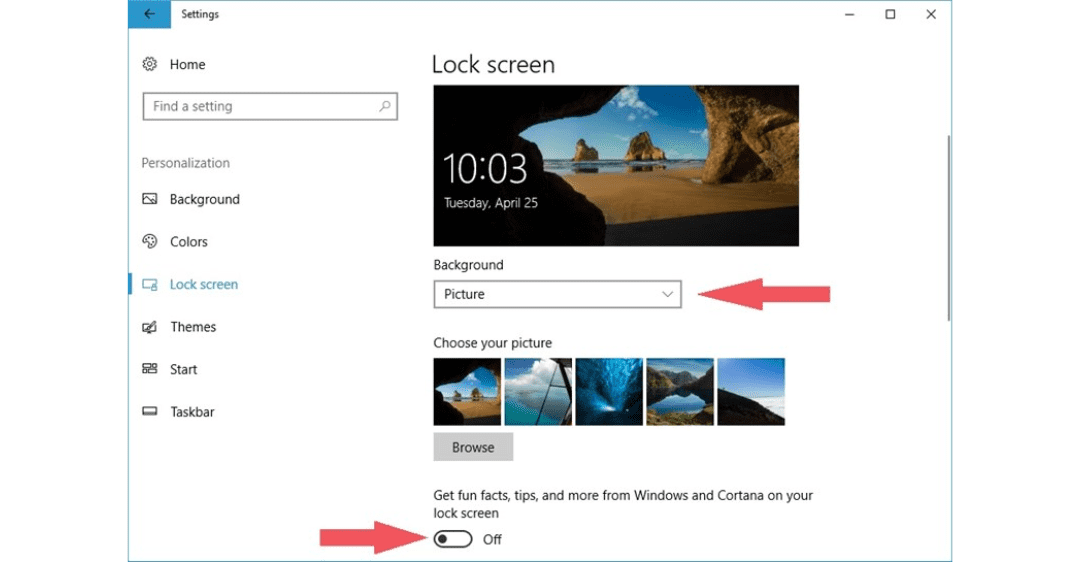 Tắt quảng cáo trên thanh taskbar Win 10