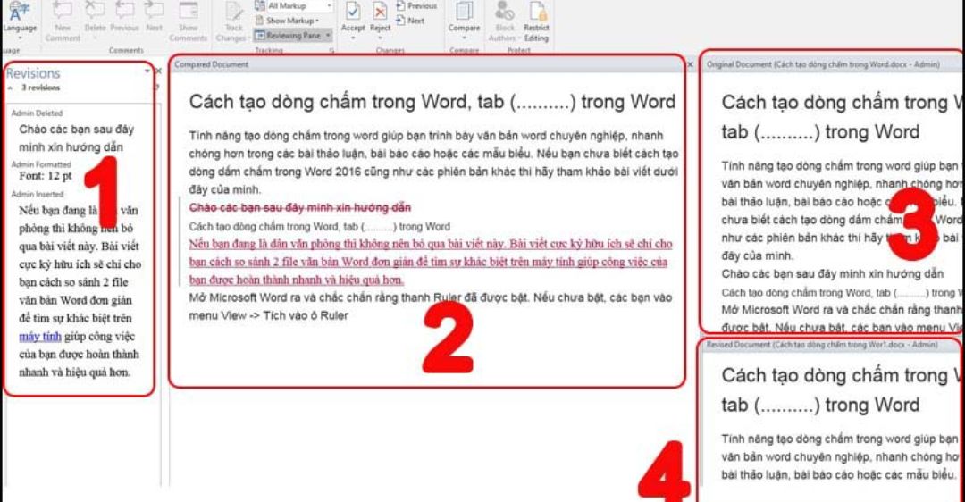 Cách so sánh 2 file văn bản Word trên các công cụ online
