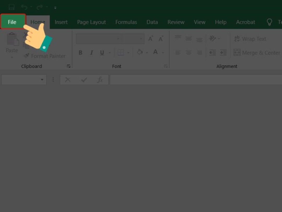 Sửa lỗi excel bị ẩn