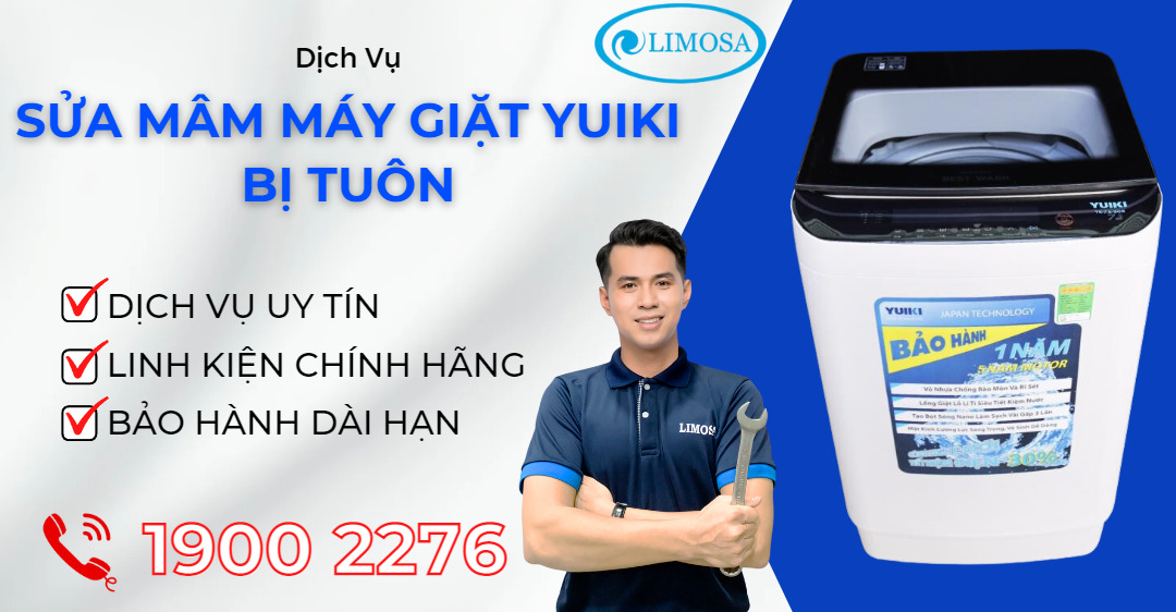Sửa Mâm Máy Giặt Yuiki Bị Tuôn Limosa