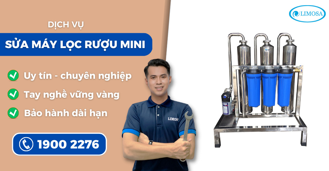 sửa máy lọc rượu mini Limosa