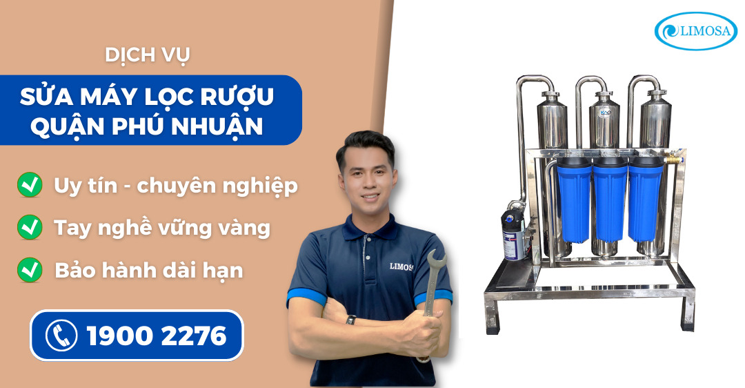 sửa máy lọc rượu quận Phú Nhuận Limosa