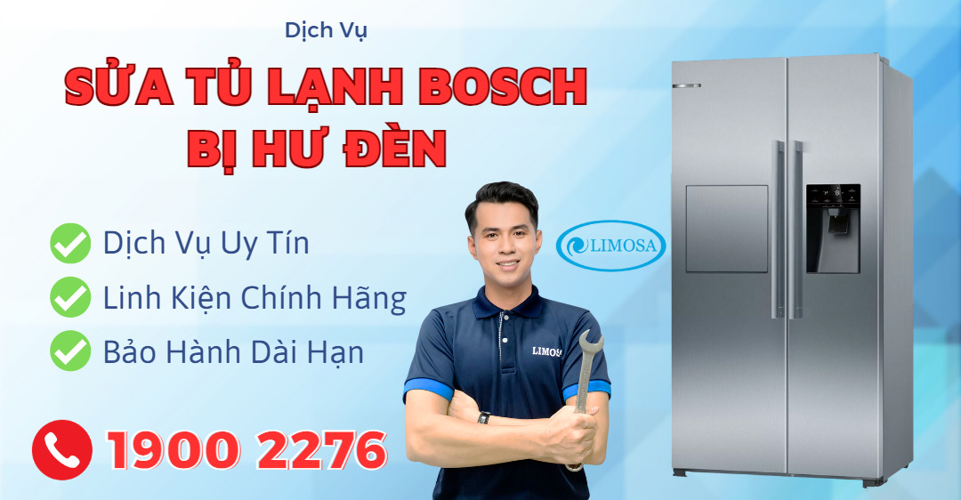 Sửa Tủ Lạnh Bosch Bị Hư Đèn Limosa