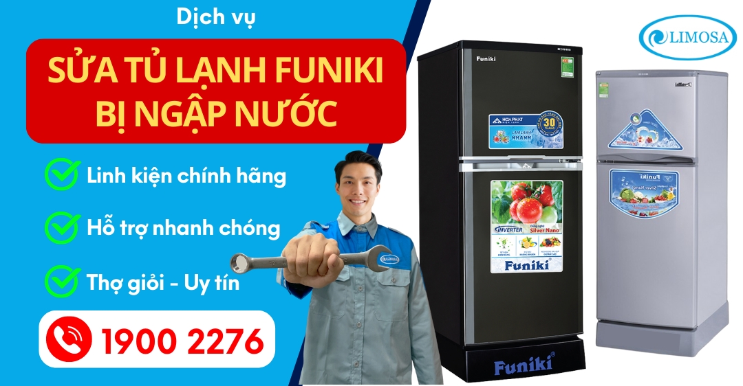 Sửa Tủ Lạnh Funiki Bị Ngập Nước Limosa