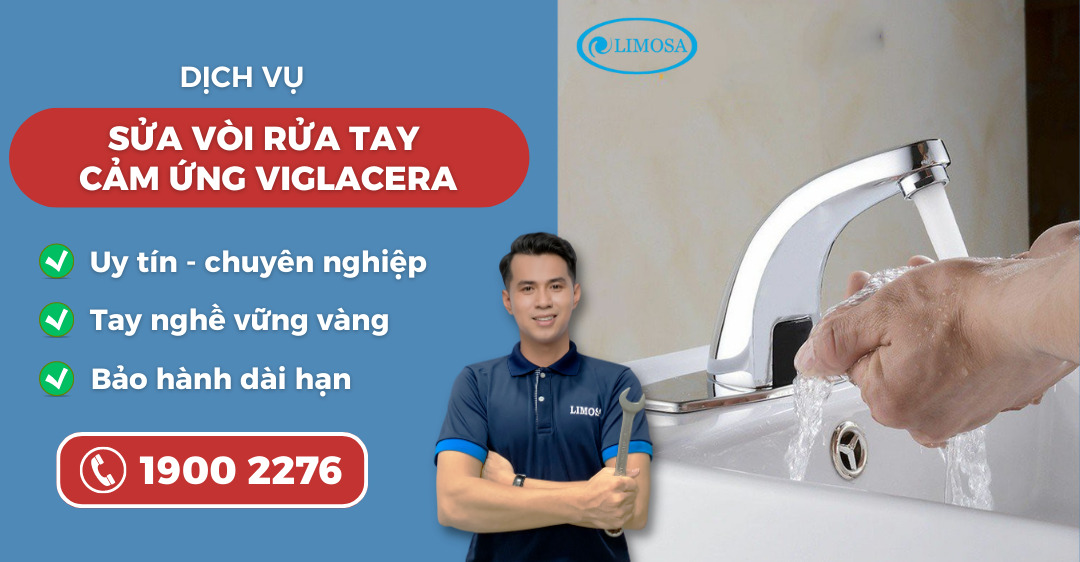 sửa vòi rửa tay cảm ứng Viglacera Limosa
