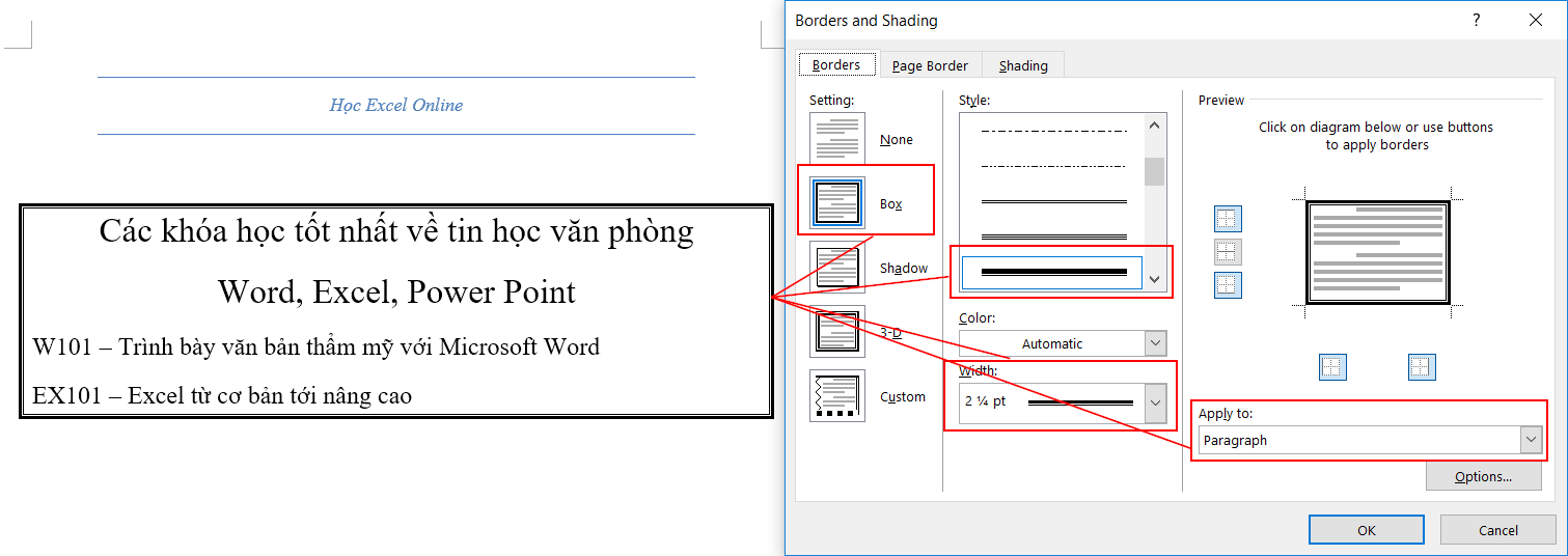 tỷ lệ căn lề chuẩn trong Word