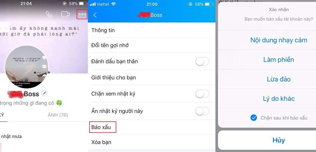 Báo xấu trên Zalo gồm những nội dung gì