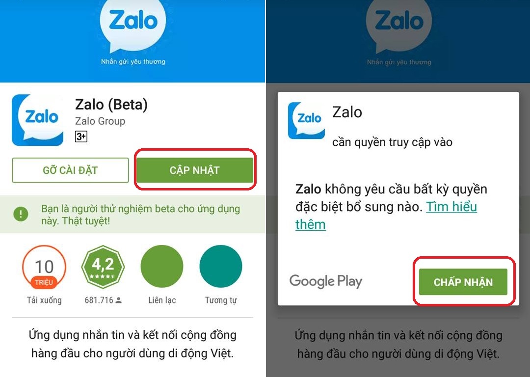 Các lỗi thường gặp trên Zalo