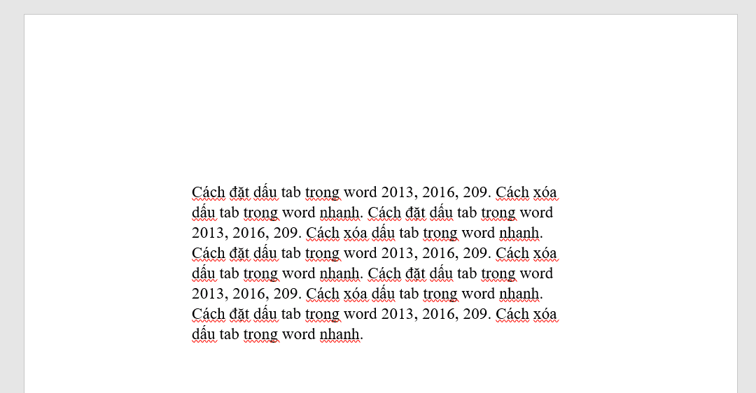 Cách đặt dấu Tab trong Word