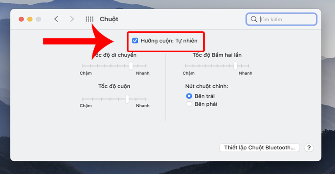 Cách khắc phục lỗi cuộn trang ngược trên MacBook với Mouse