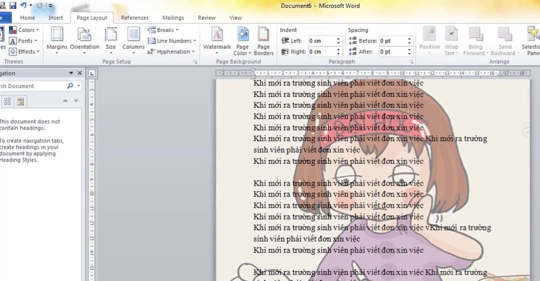 Cách tạo Background trong Word