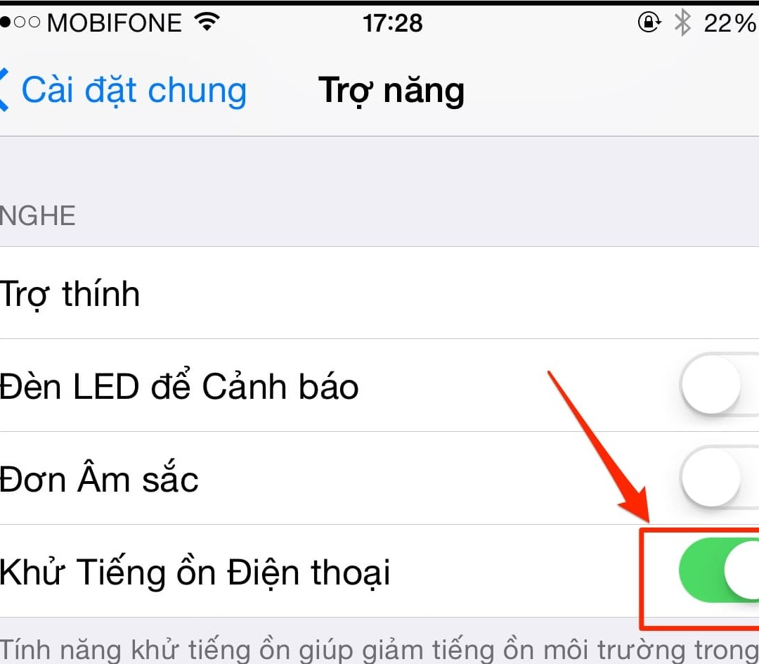 Cách bật tính năng chống ồn trên iPhone 
