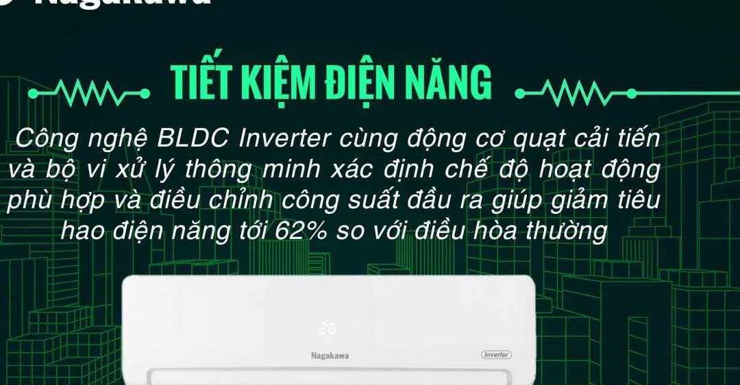 Công nghệ BLDC Inverter trên máy lạnh Nagakawa là gì
