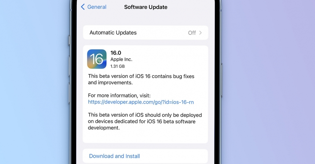 Hướng dẫn cập nhật iOS 16