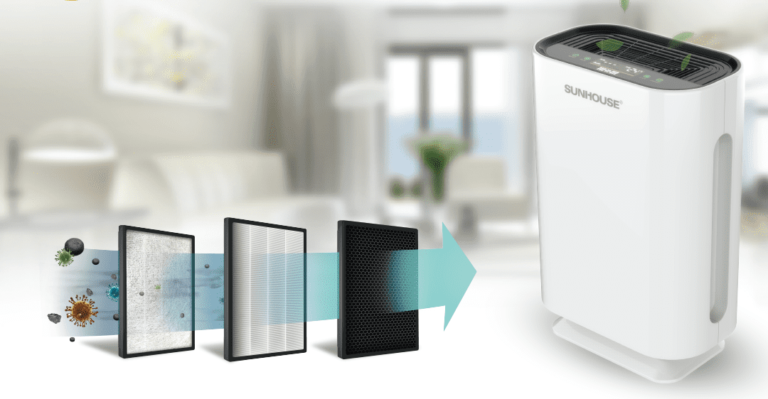 Review máy lọc không khí Sunhouse - thiết kế của máy lọc không khí Sunhouse